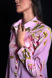 SEESA- Purple Rose Floral Printed Shirt