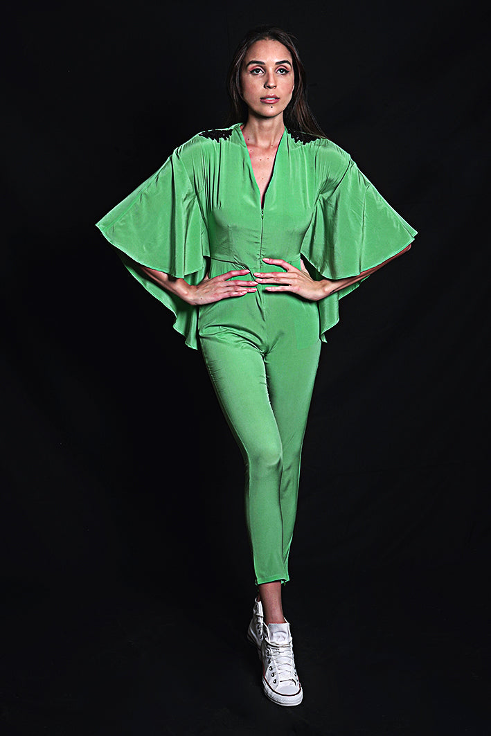SEESA - Absinthe Green Jumpsuit With Embroidery