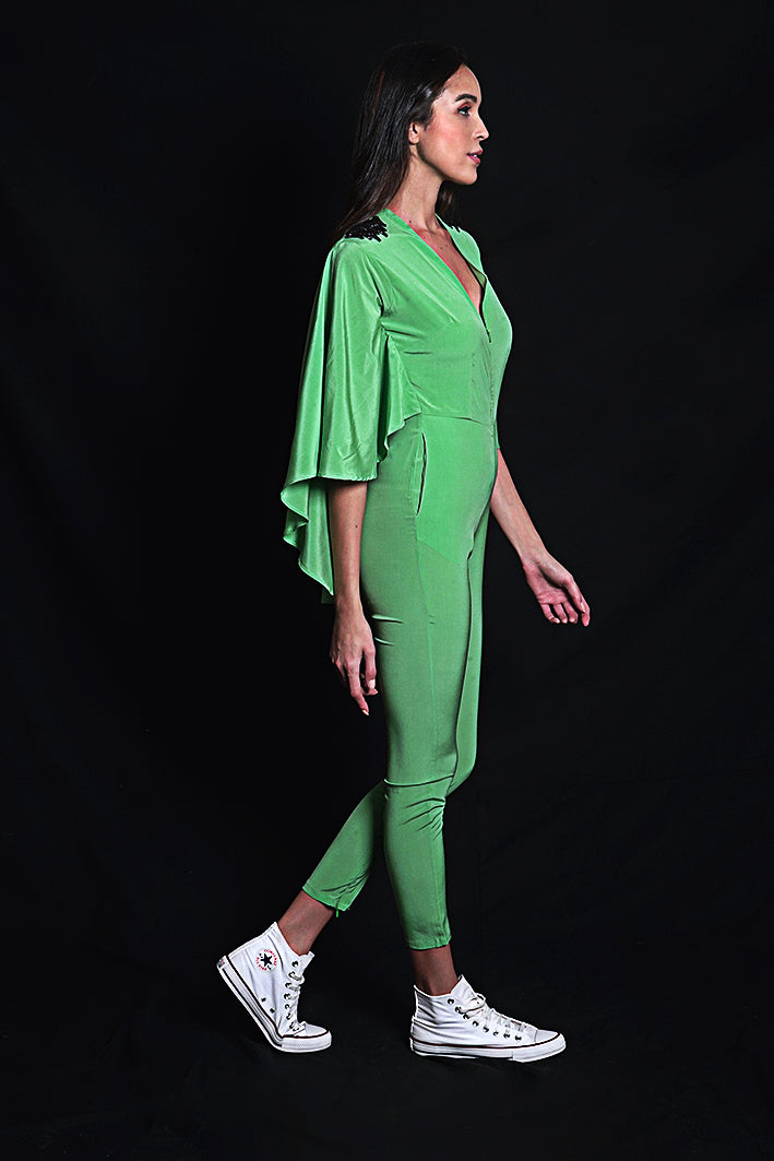 SEESA - Absinthe Green Jumpsuit With Embroidery