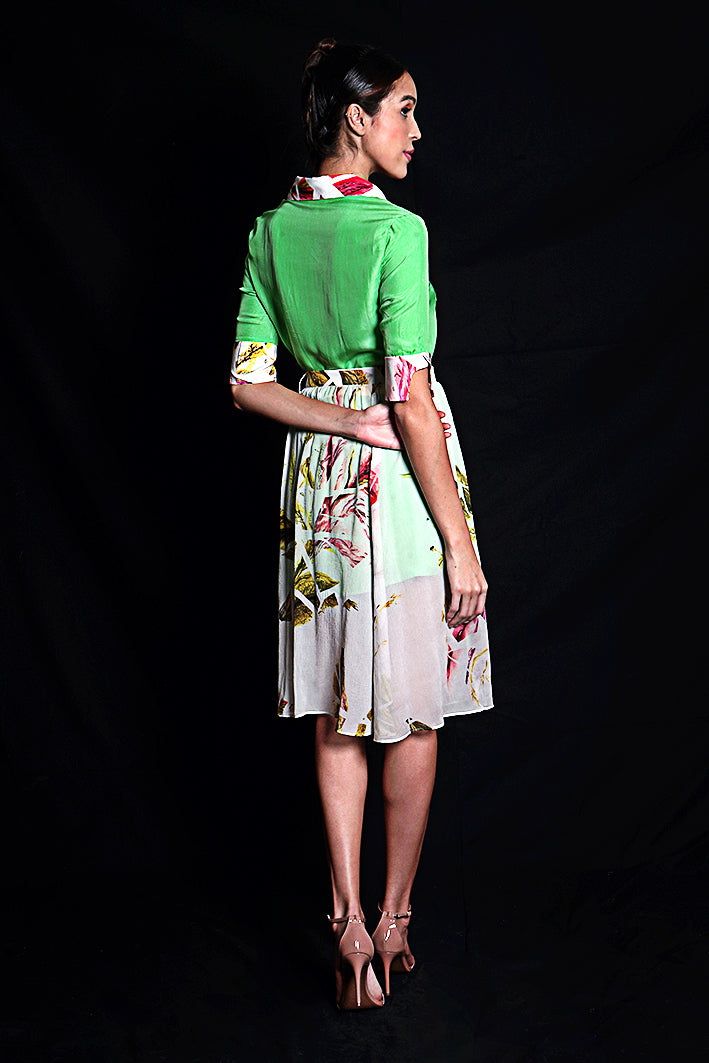 SEESA - Lunar Rock Skirt With Floral Highlights