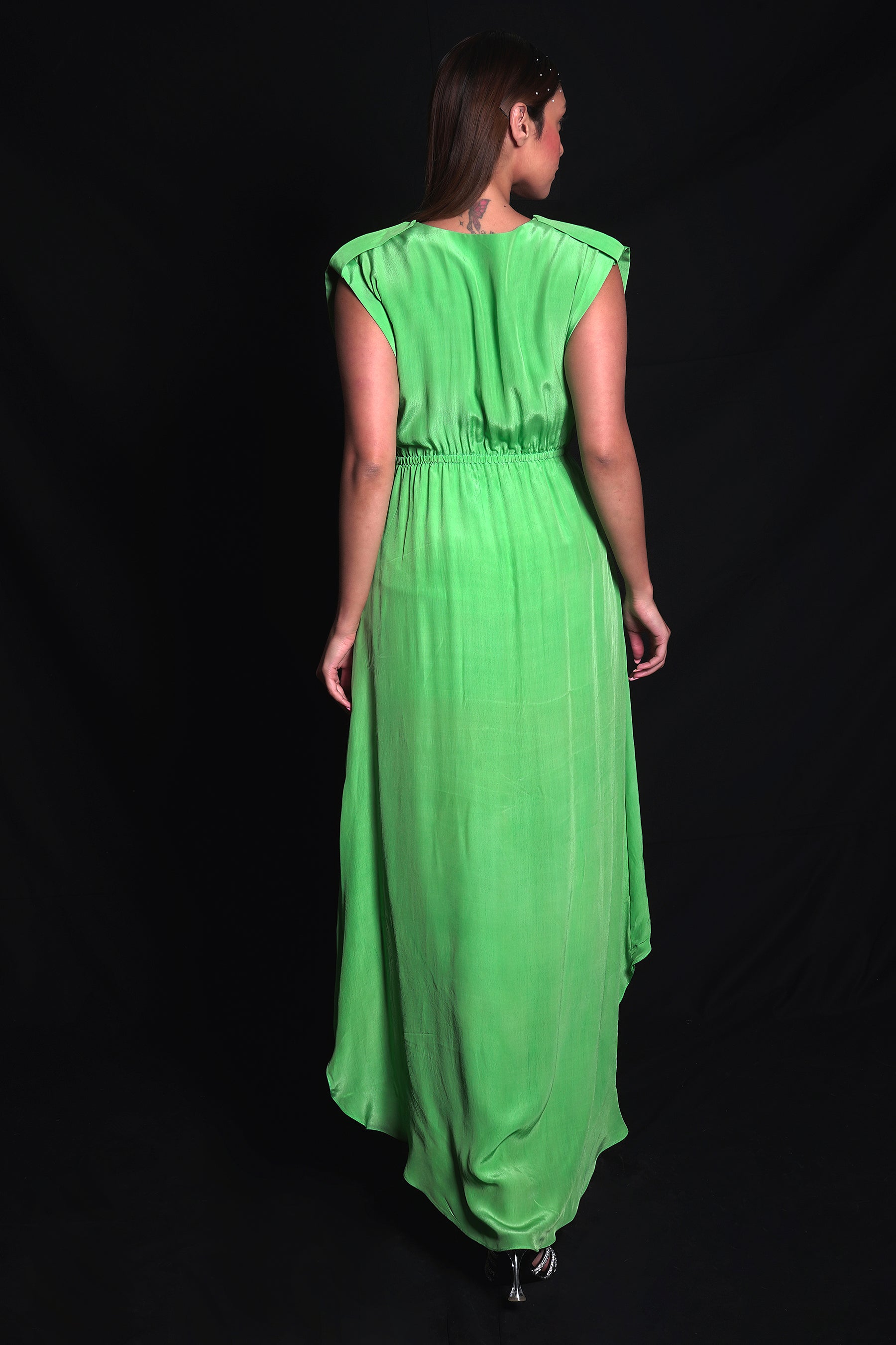 SEESA - Absinthe Green Asymmetric Dress