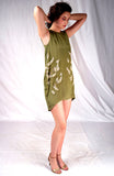 SEESA - Green aloe dress with embroidery details
