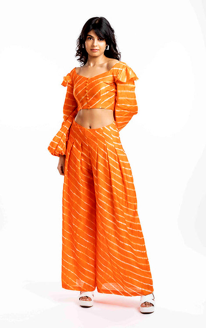 THE HOUSE OF ARA - Box Pleated Trousers / Orange