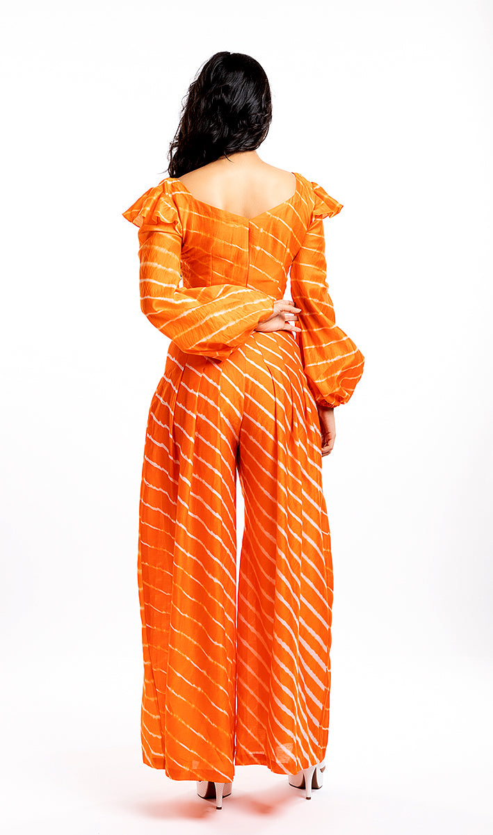 THE HOUSE OF ARA - Box Pleated Trousers / Orange