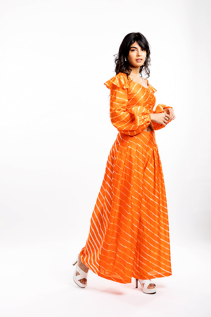 THE HOUSE OF ARA - Box Pleated Trousers / Orange