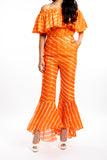 THE HOUSE OF ARA -High-Low Flare Trousers / Orange