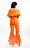 THE HOUSE OF ARA -High-Low Flare Trousers / Orange