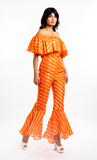 THE HOUSE OF ARA -High-Low Flare Trousers / Orange