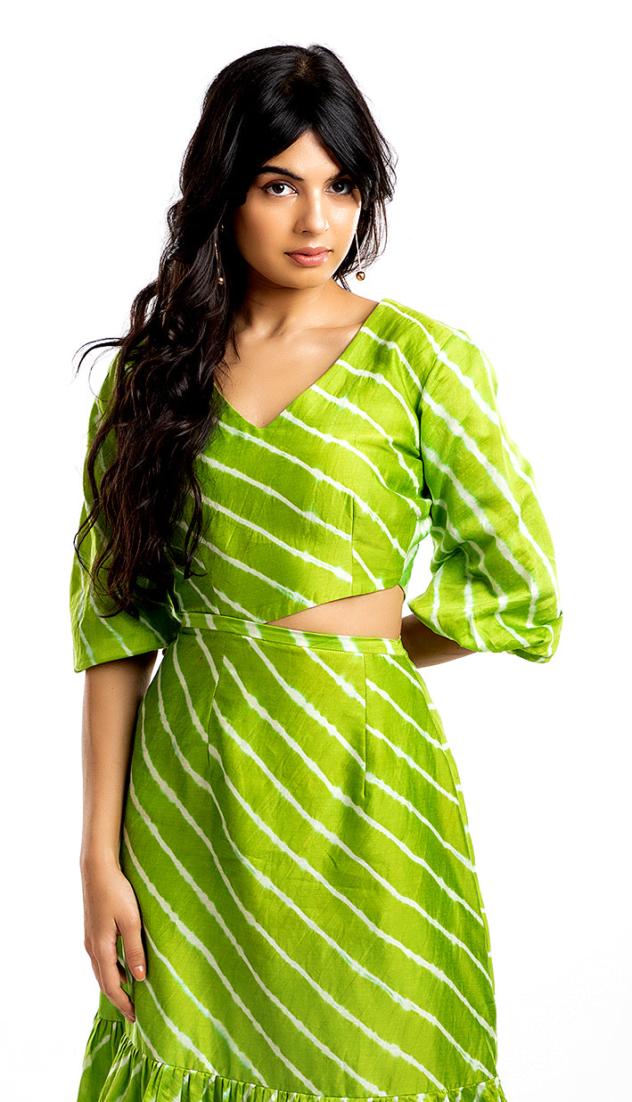 THE HOUSE OF ARA -Cutout Dress / Green