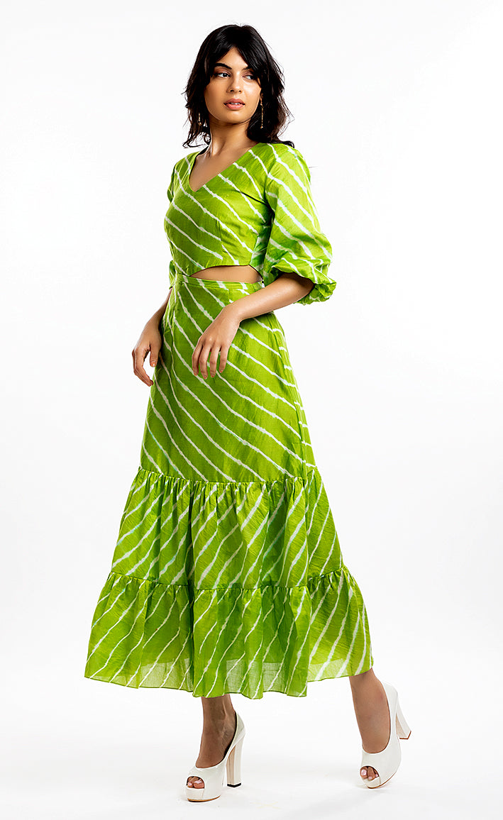 THE HOUSE OF ARA -Cutout Dress / Green