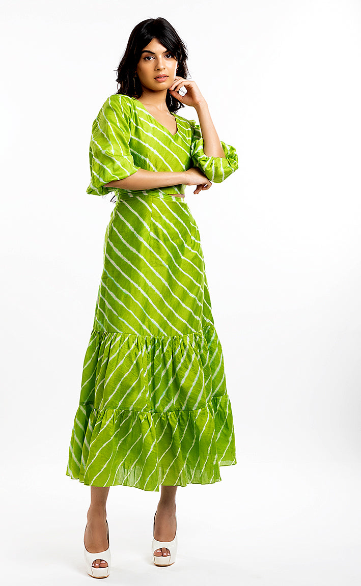 THE HOUSE OF ARA -Cutout Dress / Green