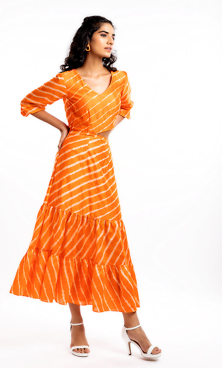 THE HOUSE OF ARA -Cutout Dress /Orange