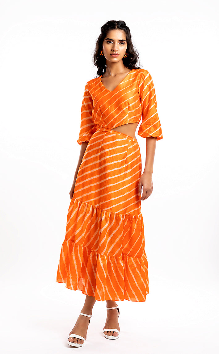 THE HOUSE OF ARA -Cutout Dress /Orange