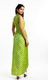 THE HOUSE OF ARA -Overlapped Belted Dress / Green