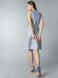 TARA AND I - HIgh neck pleated dress