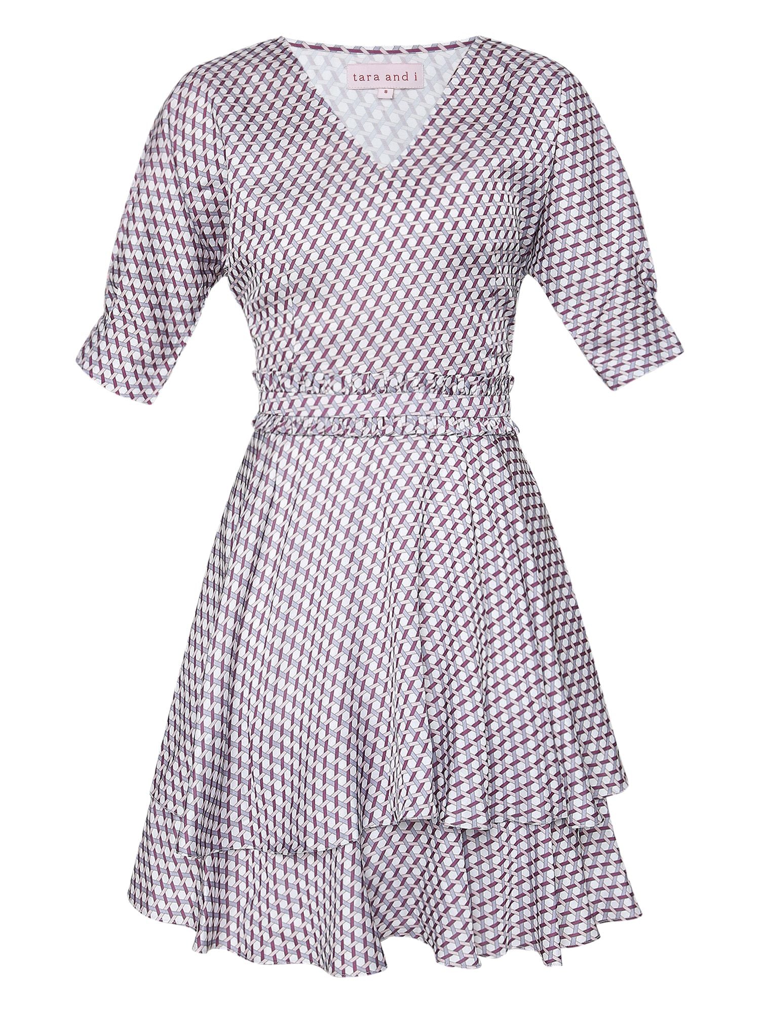 TARA AND I - Tiered satin dress