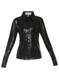 TARA AND I - Fitted lamé shirt
