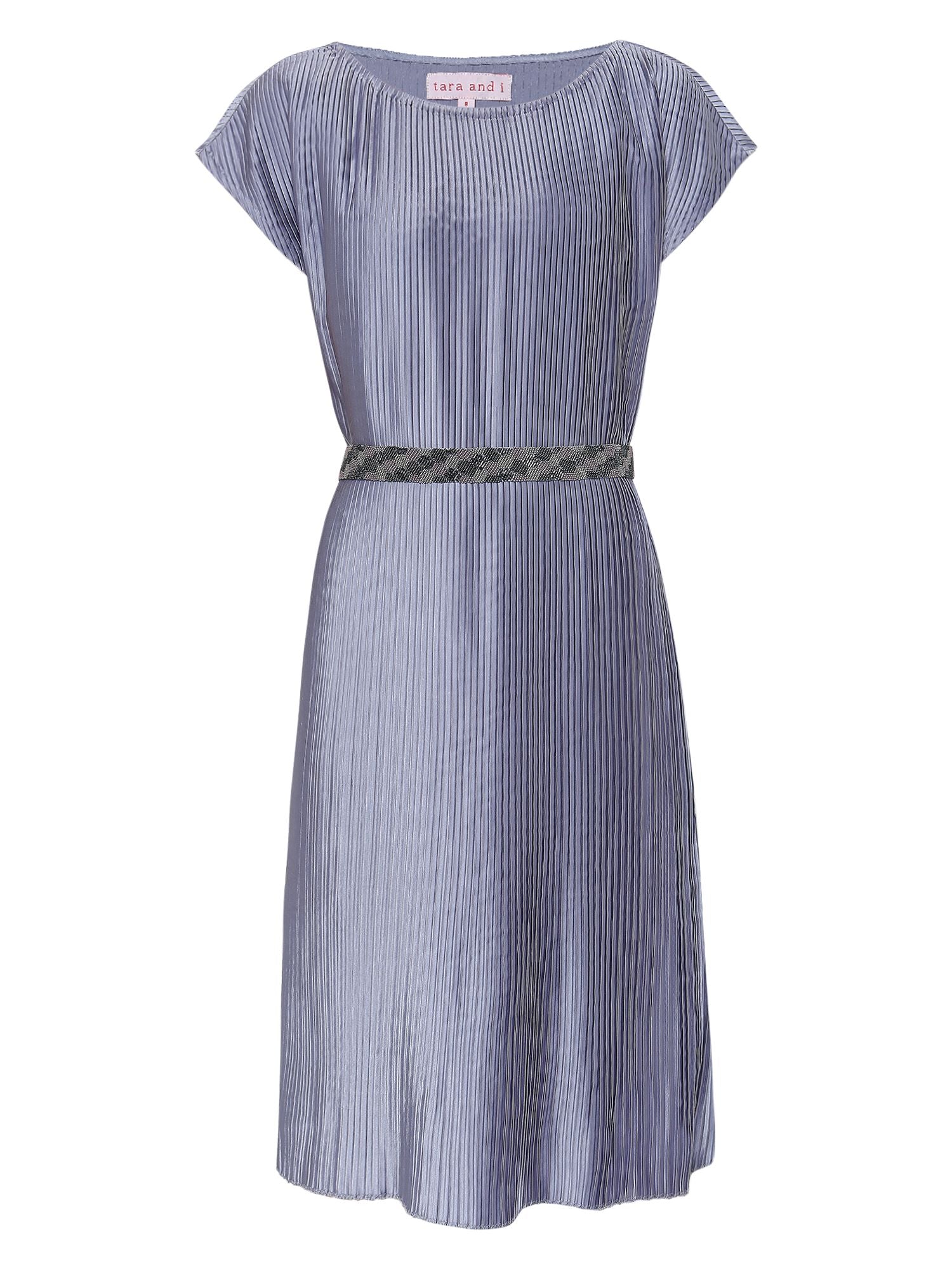TARA AND I - Satin pleated midi - lavender