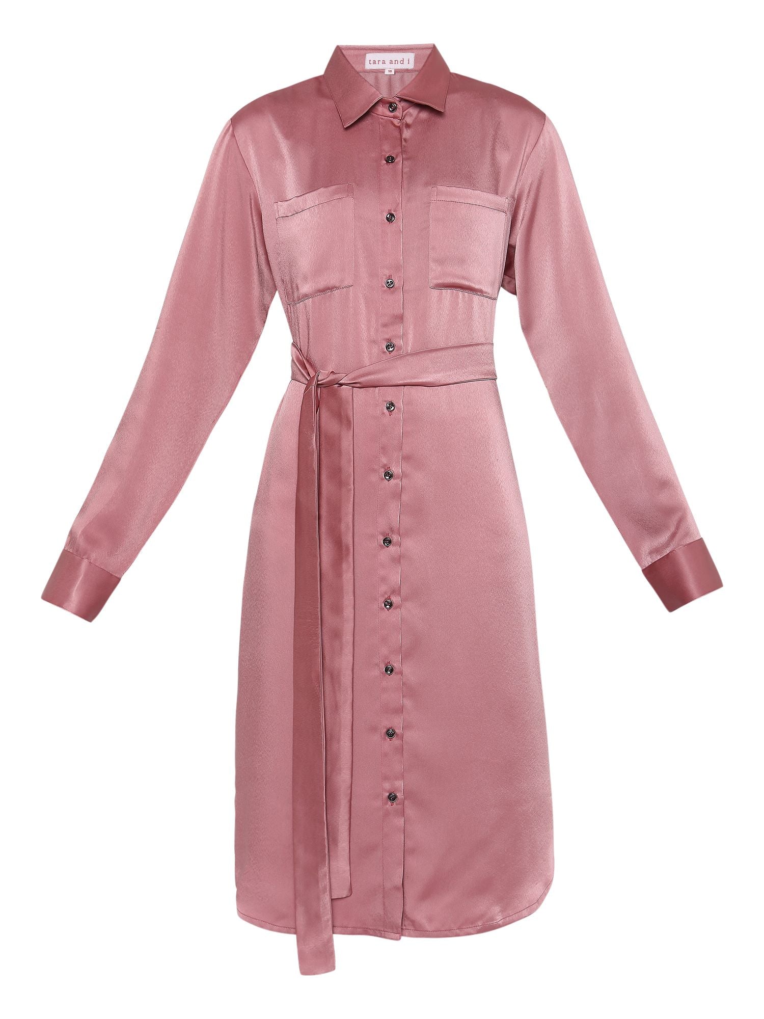 TARA AND I - Satin shirt dress