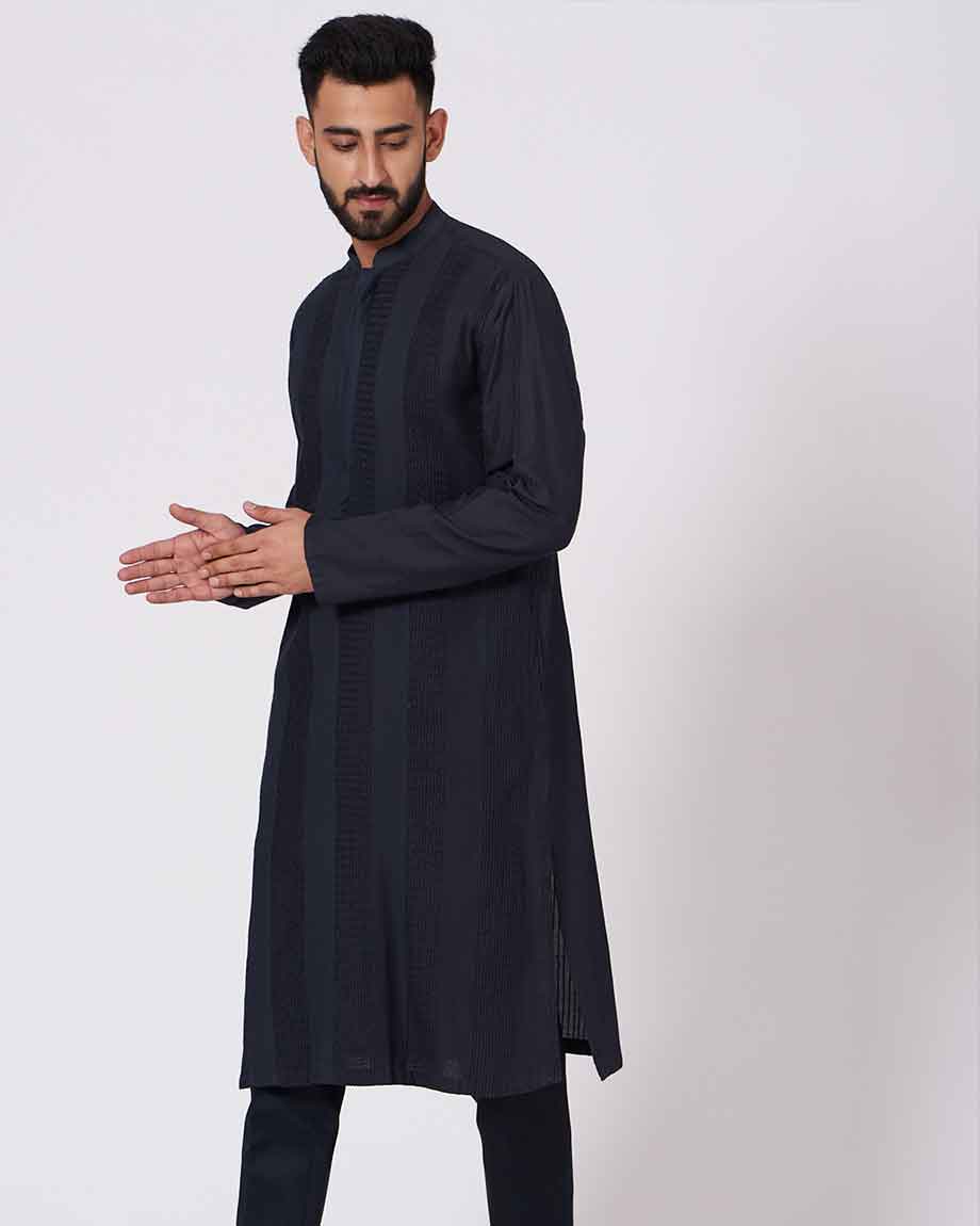 JATIN MALIK Midnight blue Kurta set