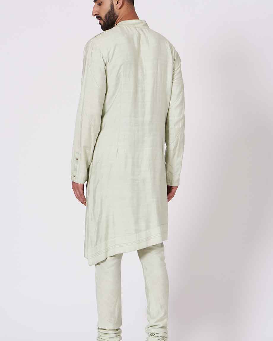 JATIN MALIK Duck egg Green Shoulder buttoned Kurta set