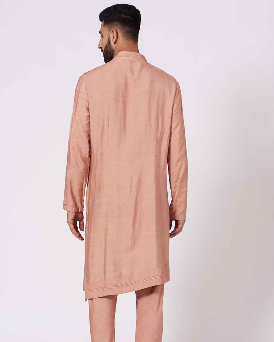 JATIN MALIK Old rose Shoulder buttoned Kurta set