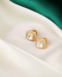 SICA JEWELLERY Moissanite Polki Square Studs