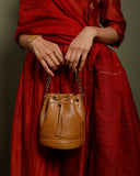 Tuscany Tan Bombay Bucket by TAN AND LOOM