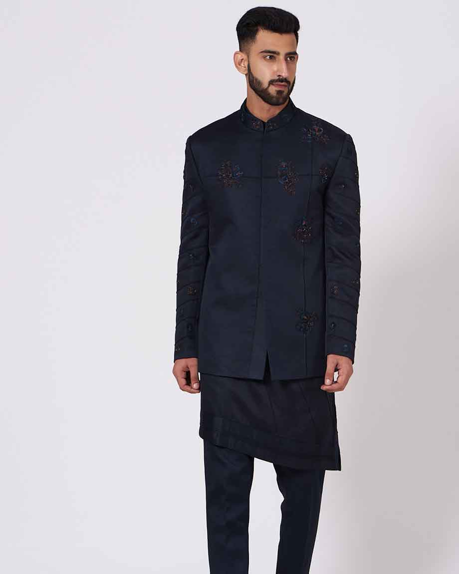 JATIN MALIK Midnight Blue kurta set