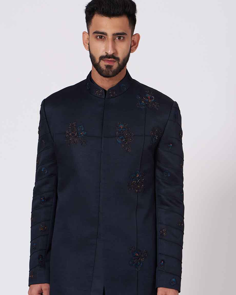 JATIN MALIK Midnight Blue kurta set