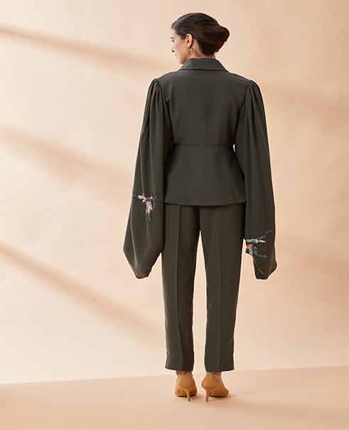 AAKAAR Embelished sleeves cord set