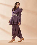 Puff sleeves cord set BY AAKAAR
