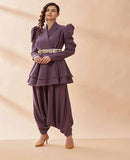 Puff sleeves cord set BY AAKAAR