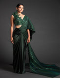 AMIT AGGARWAL Emerald Drape saree