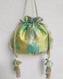 Art Pure Silk Banarasi Potli
