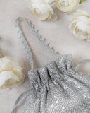 AMYRA Silver Embroidered Sequin Potli Bag