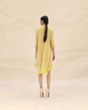 Sunflower & Peach Shirt Dress by ABHISHEK SHARMA