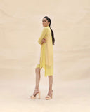 Sunflower & Peach Shirt Dress by ABHISHEK SHARMA