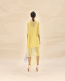 Sunflower & Squirrel grey Cowl draped dress by ABHISHEK SHARMA