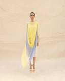 Sunflower & Squirrel grey Cowl draped dress by ABHISHEK SHARMA