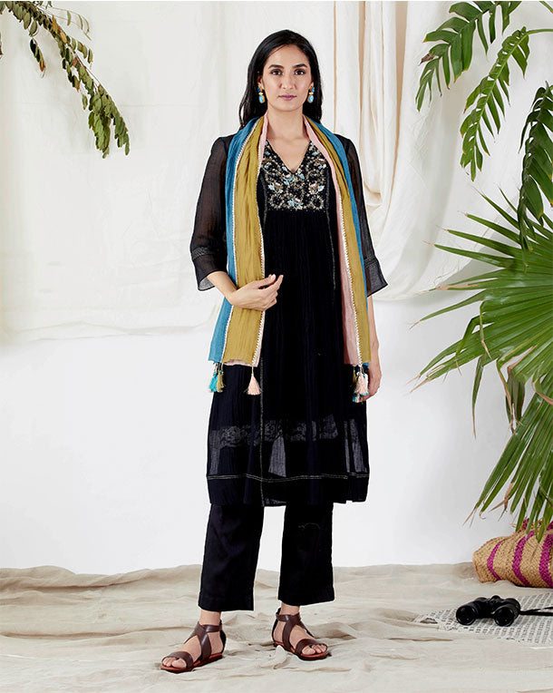 Old zardosi panneled suit