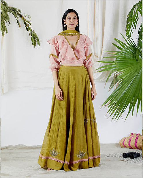 Elegant bouquet lehenga