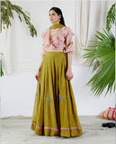 Designer bouquet lehenga with shirt