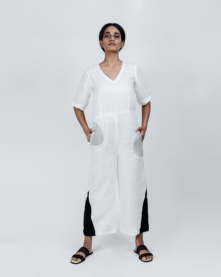 White This or That Jumpsuit by AT 44