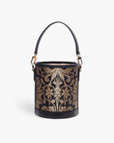 Classic Black Brocade  Barrel Potli by TAN AND LOOM