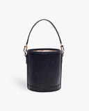 Classic Black Leather Barrel Potli by TAN AND LOOM