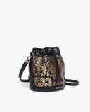 Classic Black Brocade Bombay Bucket by TAN AND LOOM