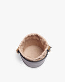 Classic Black Leather Barrel Potli by TAN AND LOOM