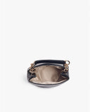 Classic Black Leather Rani Batua by TAN AND LOOM