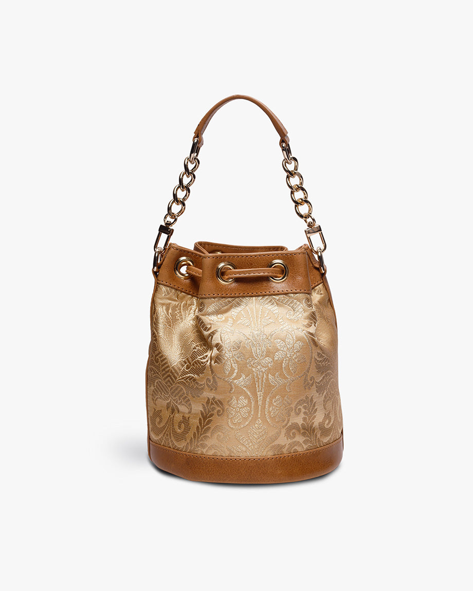 Imperial Gold Brocade Bombay Bucket by TAN AND LOOM
